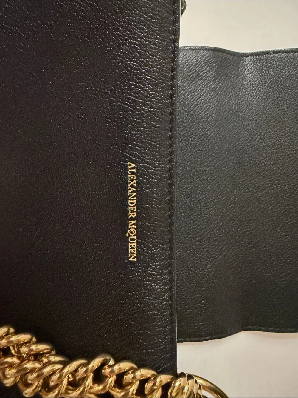 Authentic Black Leather Alexander McQueen Twin Chain Crossbody - Picture 10 of 15